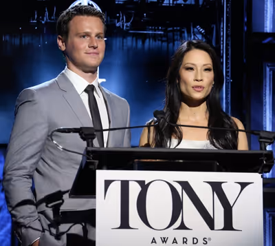 Jonathan Groff  and Lucy Liu  Photo