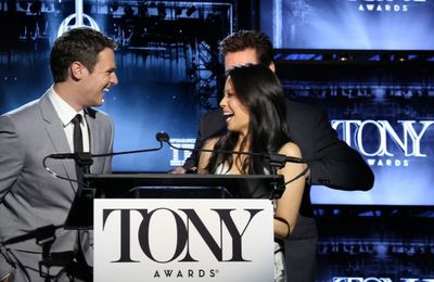 Jonathan Groff, Hugh Jackman and Lucy Liu  Photo