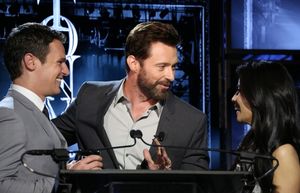 Jonathan Groff, Hugh Jackman and Lucy Liu  Photo