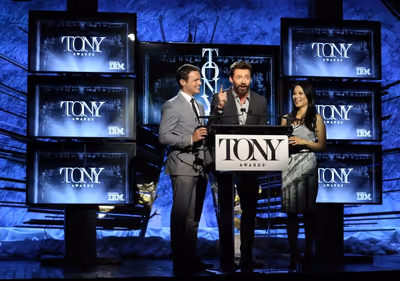 Jonathan Groff, Hugh Jackman and Lucy Liu Photo