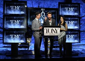 Jonathan Groff, Hugh Jackman and Lucy Liu Photo