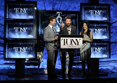 Jonathan Groff, Hugh Jackman and Lucy Liu Photo