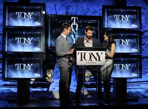 Jonathan Groff, Hugh Jackman and Lucy Liu Photo