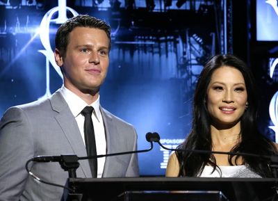 Jonathan Groff  and Lucy Liu  Photo