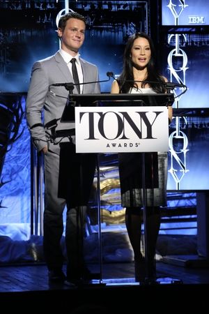 Jonathan Groff  and Lucy Liu Photo
