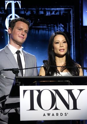 Jonathan Groff  and Lucy Liu  Photo