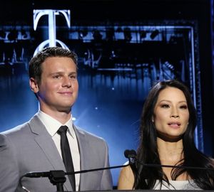Jonathan Groff  and Lucy Liu  Photo