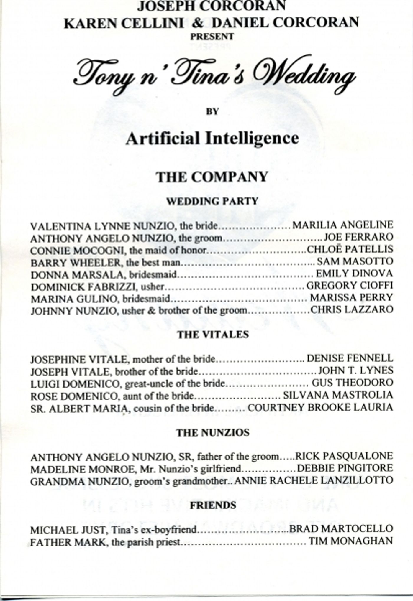 Photo Coverage: Inside Opening Night of TONY N' TINA'S WEDDING Photo Coverage: Inside Opening Night of TONY N' TINA'S WEDDING Image