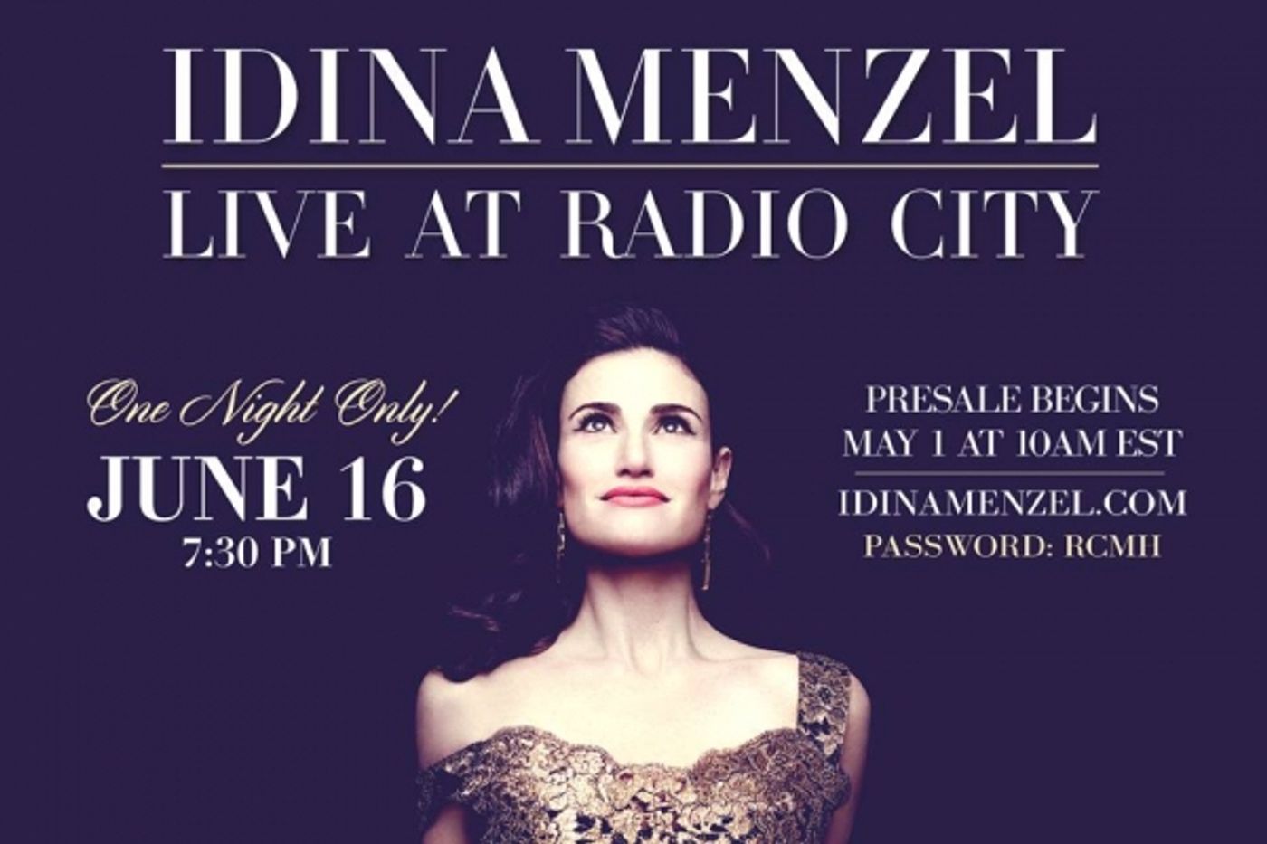 Photo Flash: IF/THEN Star Idina Menzel Heads to Radio City, June 16; Tickets on Sale Tomorrow! Photo Flash: IF/THEN Star Idina Menzel Heads to Radio City, June 16; Tickets on Sale Tomorrow! Image