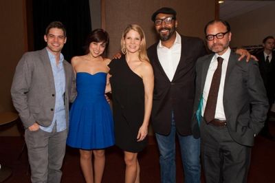 Jeremy Jordan, Krysta Rodriguez, Kelli O'Hara Jesse L. Martin, Fisher Stevens Photo