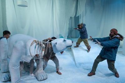 Danny Bryck, Skye Ellis (inside puppet), Sophorl Ngin, Jaime Carrillo and Nael Nacer Photo