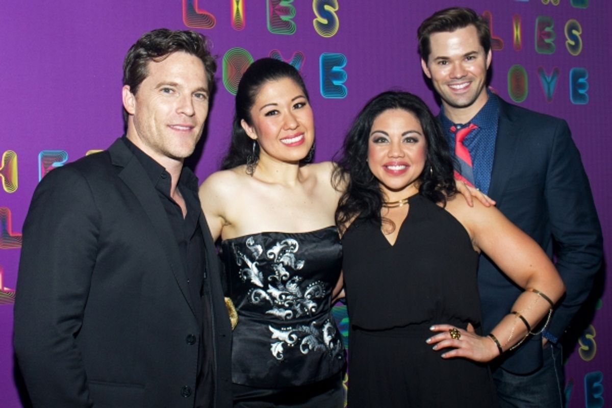 Mike Doyle, Ruthie Ann Miles, Maria-Christina Oliveras, Andrew Rannells at 