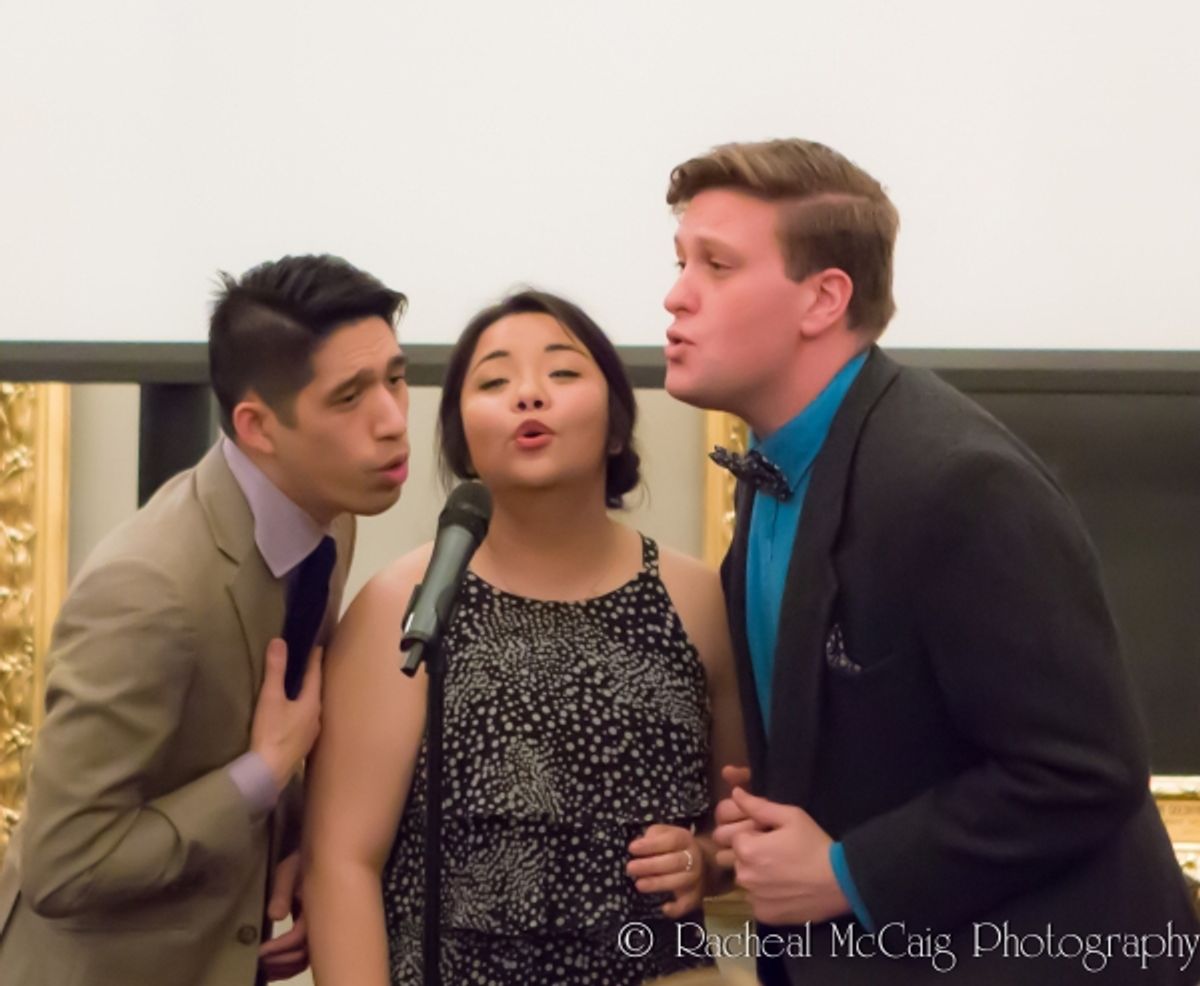 Ann Paula Bautista (centre), John Chou (left) and David Difrancesco (right) at 