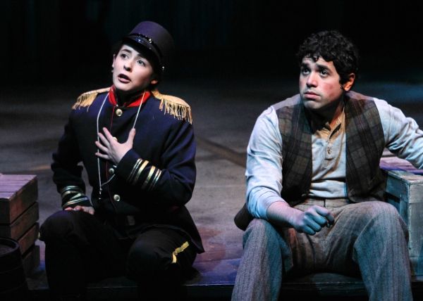 Andy (Christian Bardin) sings about feeling the effects of the moonlight with Franky  Photo