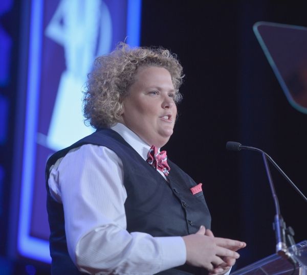 NEW YORK, NY - MAY 03:  Fortune Feimster speaks at the 25th Annual GLAAD Media Awards Photo