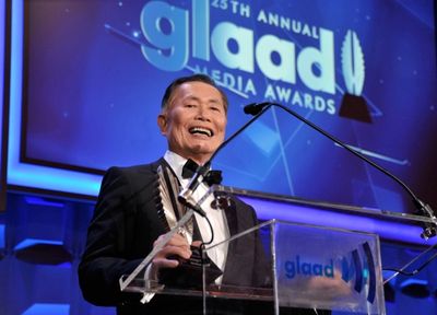 NEW YORK, NY - MAY 03: George Takei attends the 25th Annual GLAAD Media Awards on May Photo