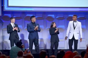 NEW YORK, NY - MAY 03:  Blake Skjellerup, Darren Young, Jessica Aguilar and Derrick G Photo