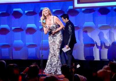NEW YORK, NY - MAY 03:  Candis Cayne speaks at the 25th Annual GLAAD Media Awards on  Photo