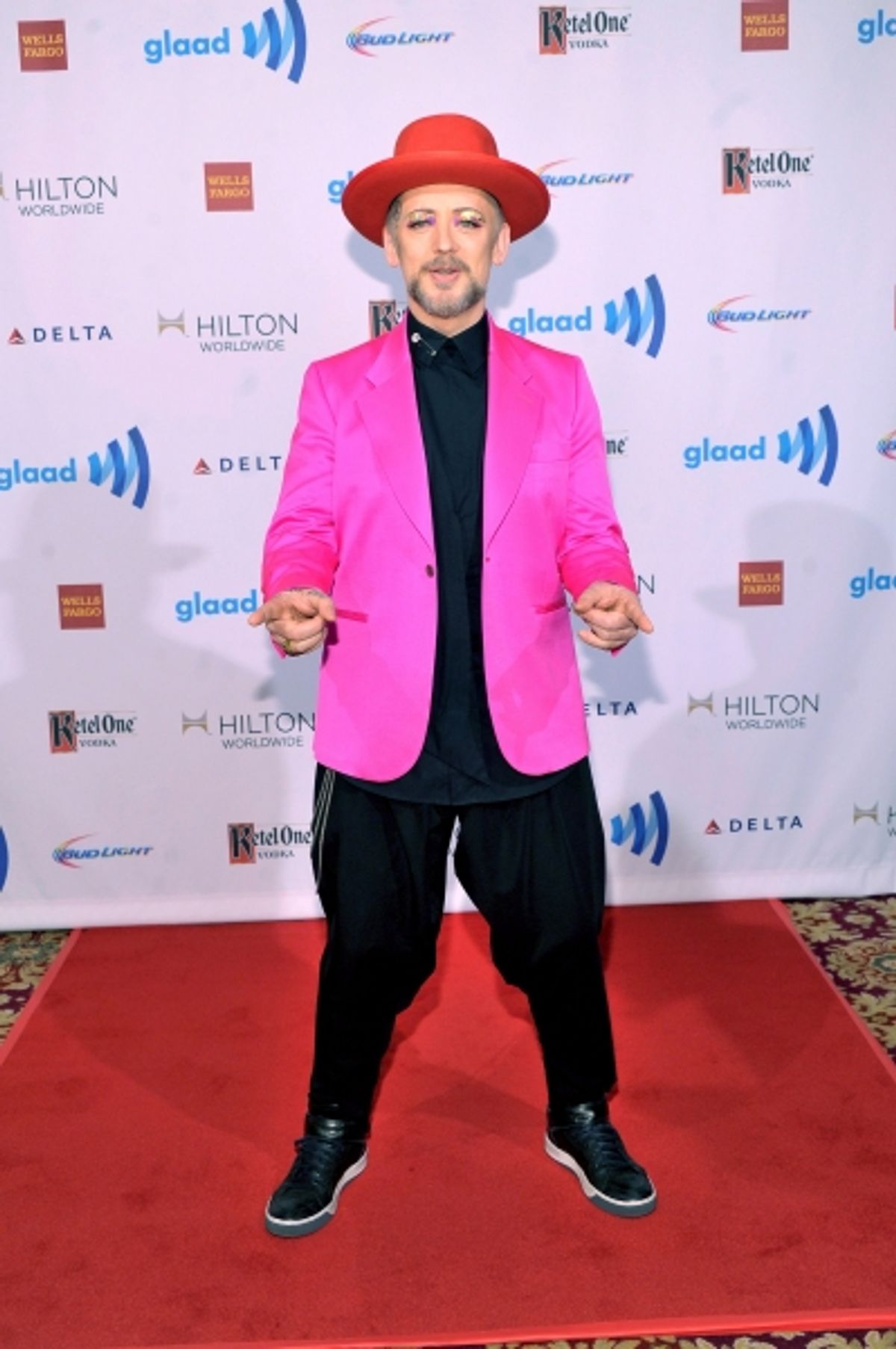 NEW YORK, NY - MAY 03:  Boy George attends the 25th Annual GLAAD Media Awards on May 3, 2014 in New York City.  (Photo by Stephen Lovekin/Getty Images for GLAAD) at 