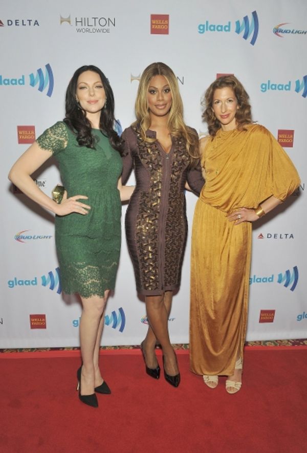 NEW YORK, NY - MAY 03:  Laura Prepon, Laverne Cox and Alysia Reiner attend the 25th A Photo