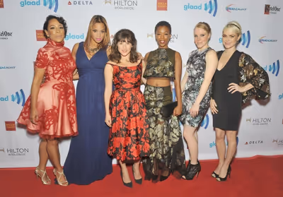 NEW YORK, NY - MAY 03:  Selenis Leyva, Dascha Polanco, Yael Stone, Samira Wiley, Emma Photo