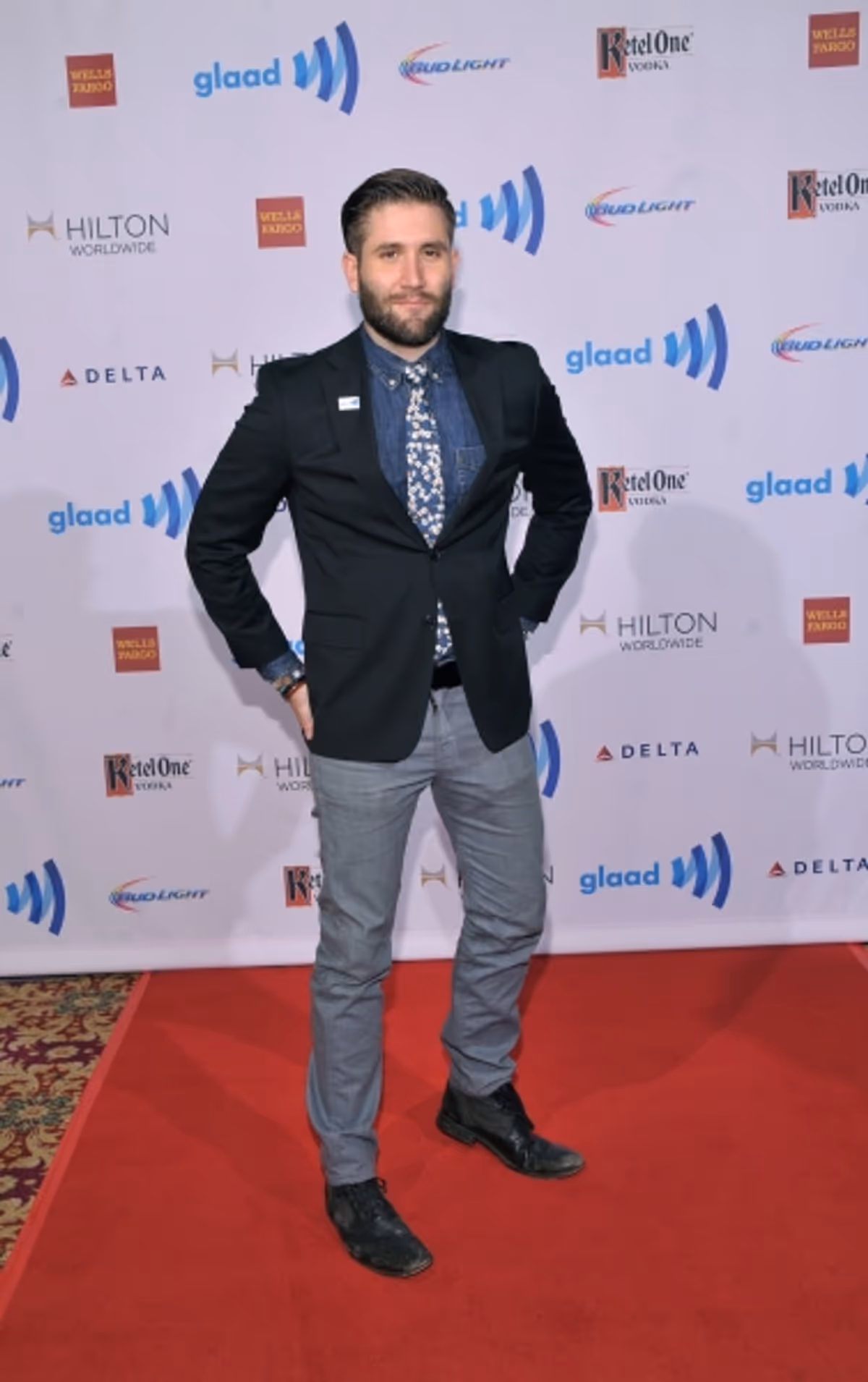 NEW YORK, NY - MAY 03:  Jared Allman attends the 25th Annual GLAAD Media Awards on May 3, 2014 in New York City.  (Photo by Stephen Lovekin/Getty Images for GLAAD) at On the Red Carpet of the GLAAD Awards