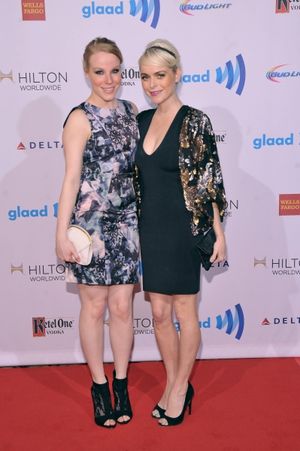 NEW YORK, NY - MAY 03:  Emma Myles and Taryn Manning attend the 25th Annual GLAAD Med Photo