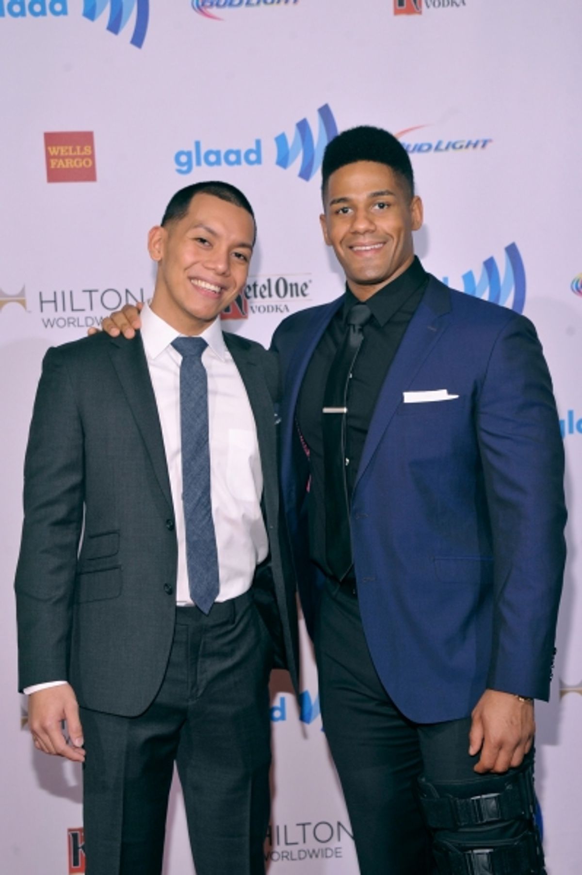NEW YORK, NY - MAY 03:  (L-R) Nick Villa and Darren Young attend the 25th Annual GLAAD Media Awards on May 3, 2014 in New York City.  (Photo by Stephen Lovekin/Getty Images for GLAAD) at 