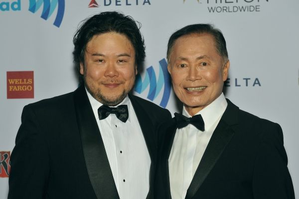 NEW YORK, NY - MAY 03:  Stafford Arima and George Takei attend the 25th Annual GLAAD  Photo