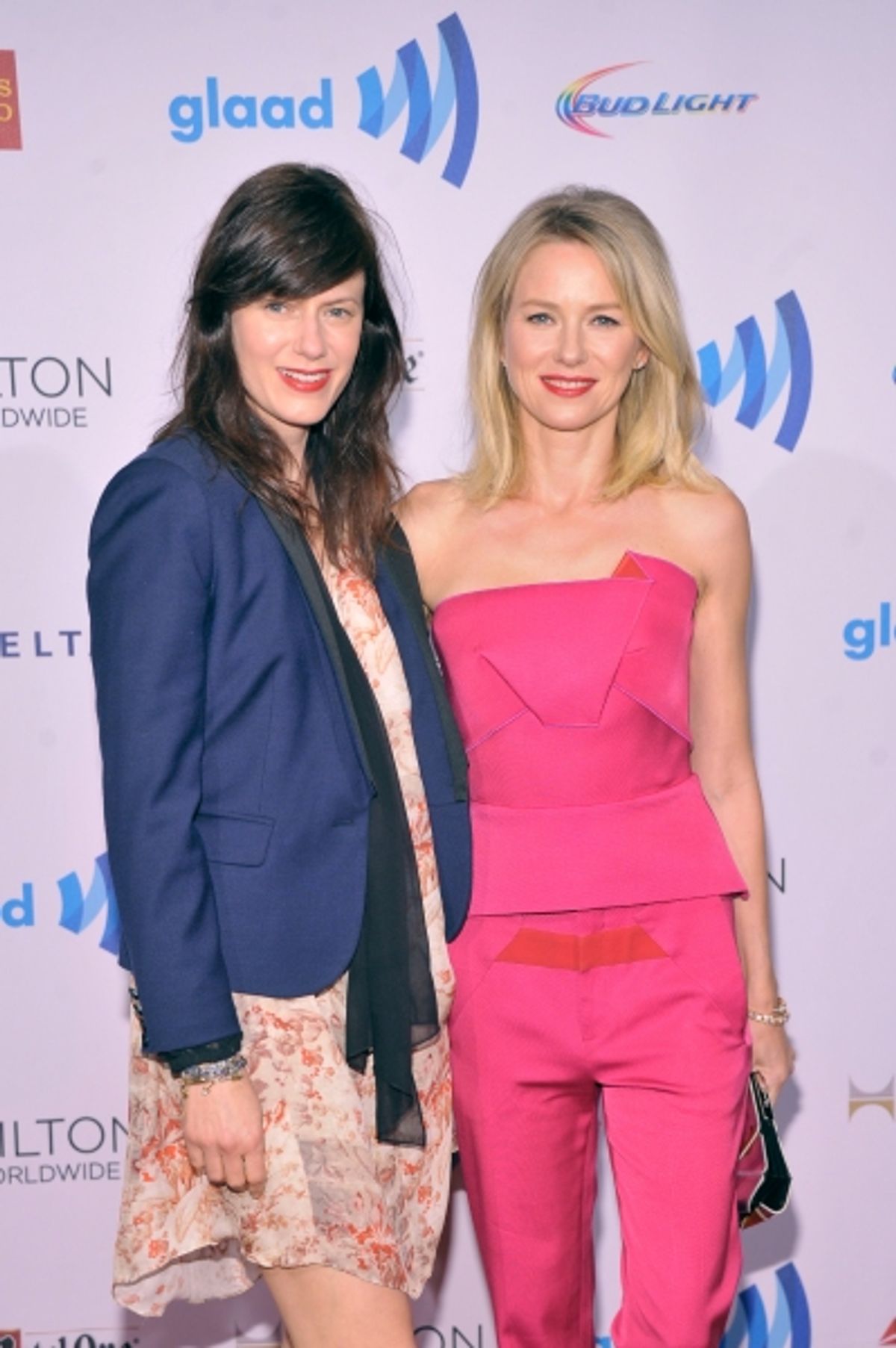 NEW YORK, NY - MAY 03: Naomi Watts (R) and guest attend the 25th Annual GLAAD Media Awards on May 3, 2014 in New York City.  (Photo by Stephen Lovekin/Getty Images for GLAAD) at 