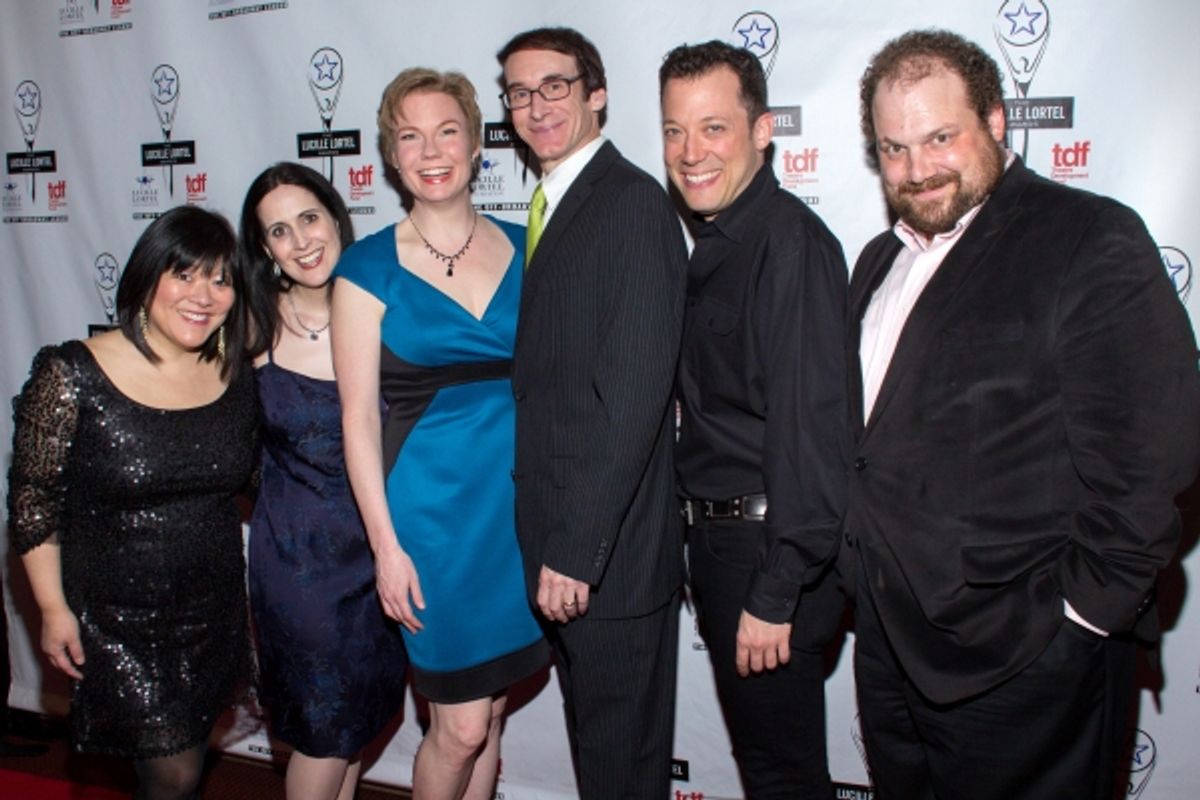 Ann Harada, Stephanie D''Abruzzo, Jennifer Barnhart, Rick Lyon, John Tartaglia, Jordan Gelber at 