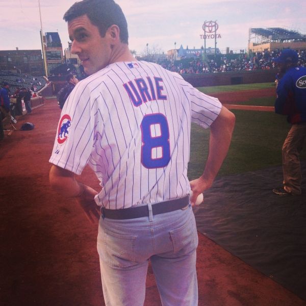 Photo Flash: BUYER & CELLAR's Michael Urie Throws First Pitch at Wrigley Field  Image