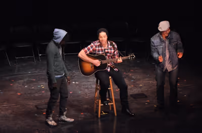 Saul Williams, Ben Johnson and Christopher Jackson Photo