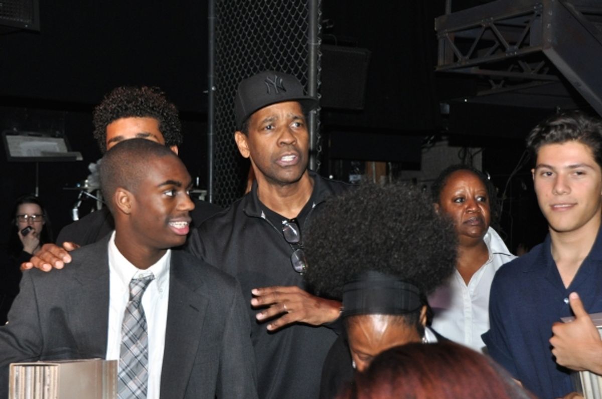 Denzel Washington surprised the contestants with a visit at 