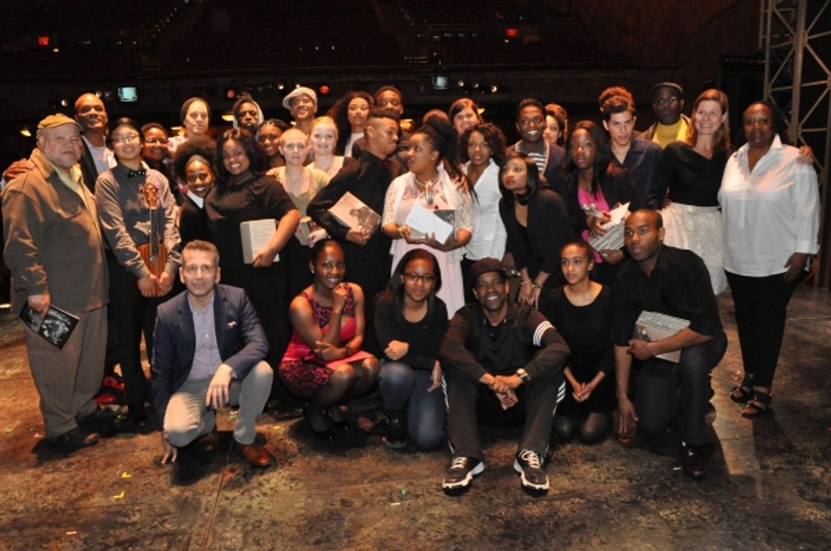Denzel Washington, Saul Williams Ben Thompson, Kenny Leon Hilda Wills, Patty Ornst the judges-Narda E. Alcorn, David Cromer, Stephen McKinley Henderson, Pauletta Washington and James A Williams  with all the finalists and semi finalists Alexander Albritto at 