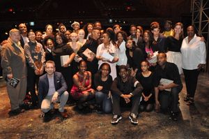 Denzel Washington, Saul Williams Ben Thompson, Kenny Leon Hilda Wills, Patty Ornst the judges-Narda E. Alcorn, David Cromer, Stephen McKinley Henderson, Pauletta Washington and James A Williams with all the finalists and semi finalists Alexander Albritto @ BroadwayWorld Denzel Washington, Saul Williams Ben Thompson, Kenny Leon Hilda Wills, Patty Ornst th Photo