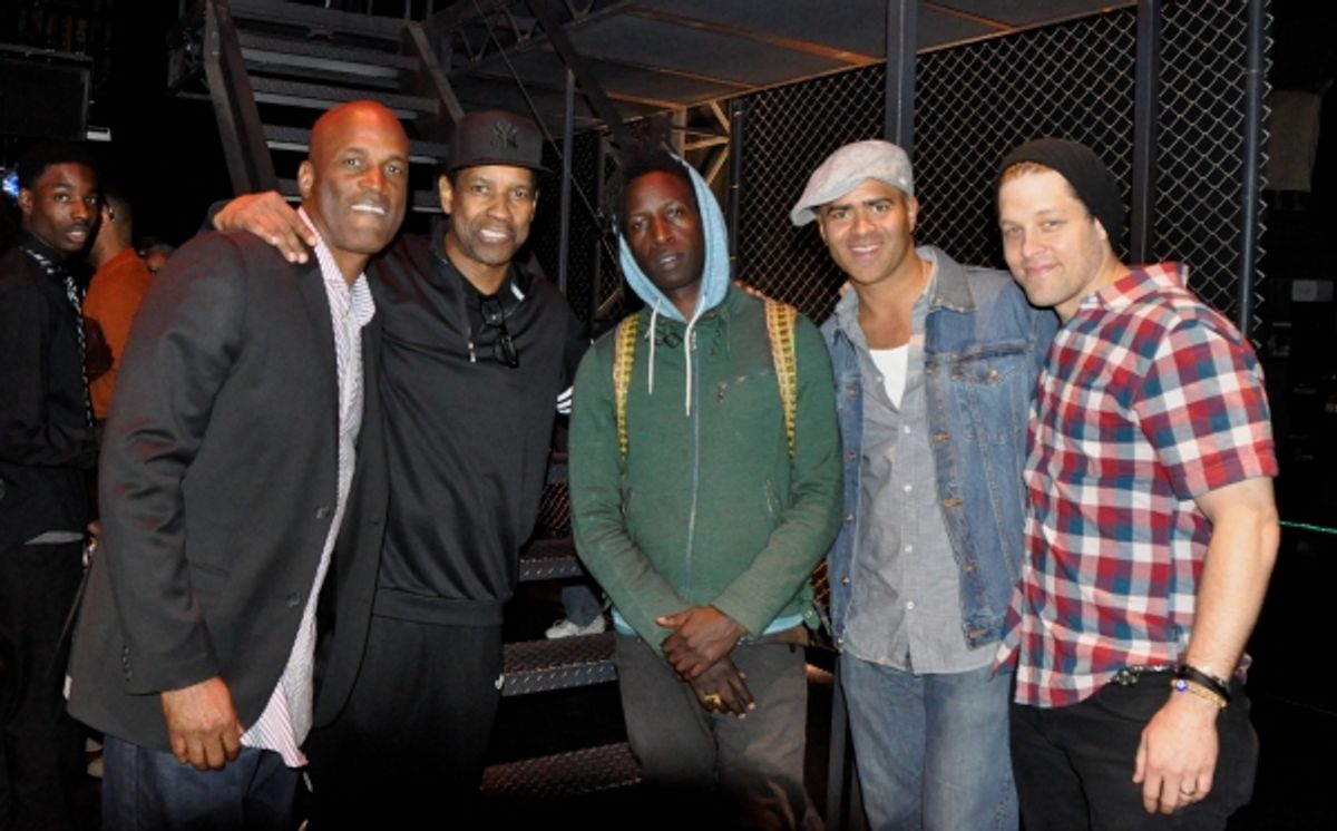 Kenny Leon, Denzel Washington, Saul Williams, Christopher Jackson and Ben Thompson at 