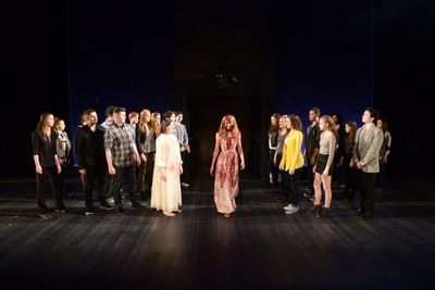 Brenna Donahue and the CARRIE Cast Photo
