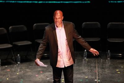 Kenny Leon emceeing the 6th Annual August Wilson Monologue Competition. Photo