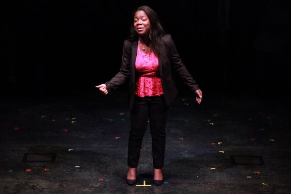 Honorable mention Atiauna Grant performing a monologue Photo