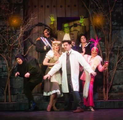 Mason Wood (Igor), Butch Caire (Kemp), Elise Harvey (Inga), Gary Rucker (Dr. Frankens Photo