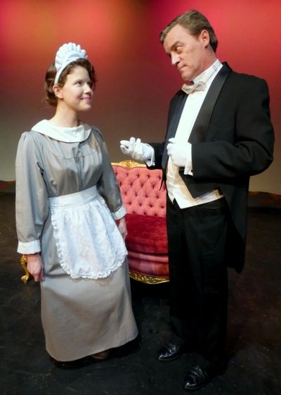 Doris (Janet Lee Rodriguez) receives instruction from Gudgeon (Harold Dershimer), The Photo