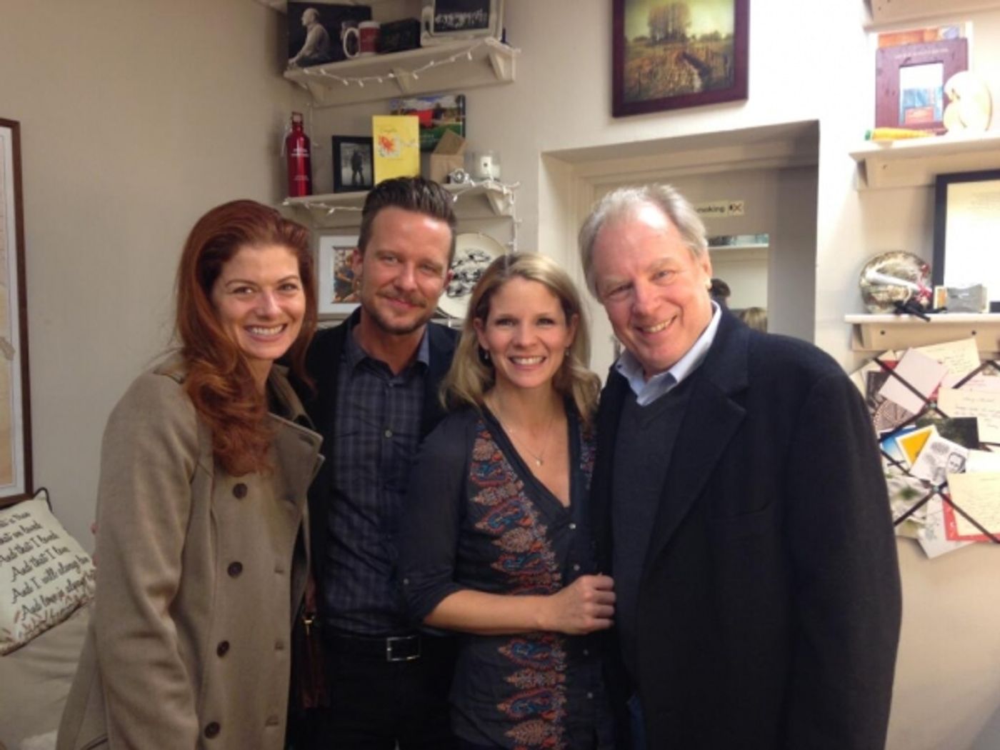 Photo Flash: Kristin Chenoweth, Debra Messing, Will Chase and Michael McKean Visit Kelli O'Hara at 'BRIDGES' on Broadway!  Image