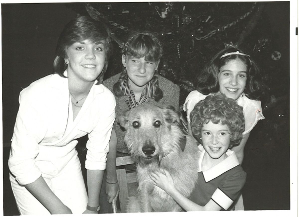 Andrea McArdle with ANNIE Girls at 