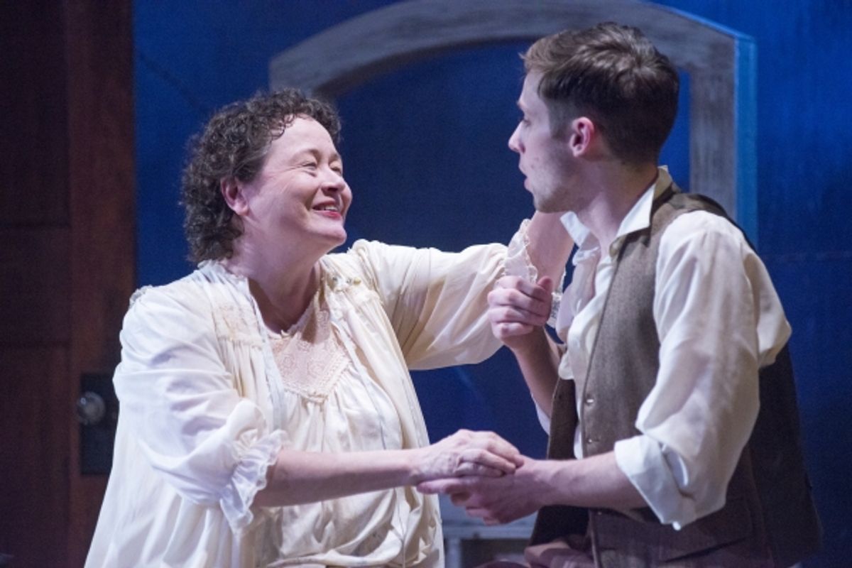 JoAnn Montemurro (Mrs. Wire) and Ty Olwin (The Writer) at 