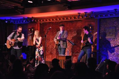 Michael Lanning, Alison Lory and Sam Sherwood with Mike Rosengarten Photo