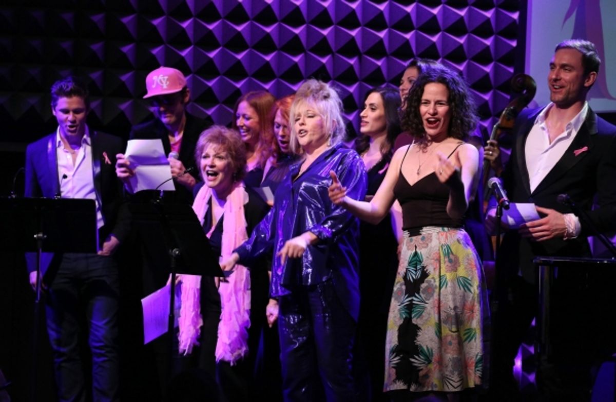 David Burtka, Director Pat Cerasaro, Anita Gillette, Marissa Mulder, Carolee Carmello, Rita McKenzie, Jennifer Diamond, Mandy Gonzalez and Christiaan Smith-Kotlarek  at 