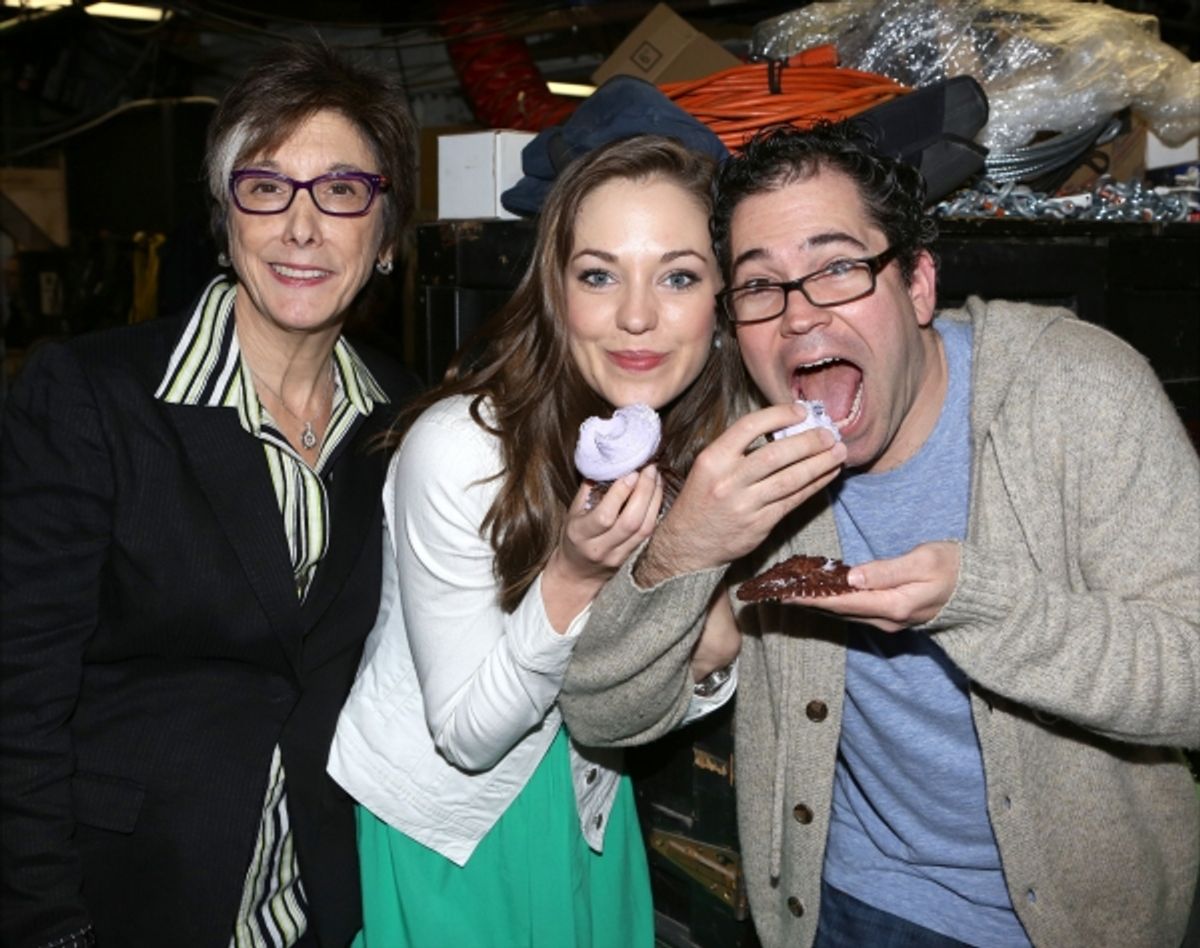 Robyn Goodman, Alumini Laura Osnes and Former musical director Andy Einhorn  at 