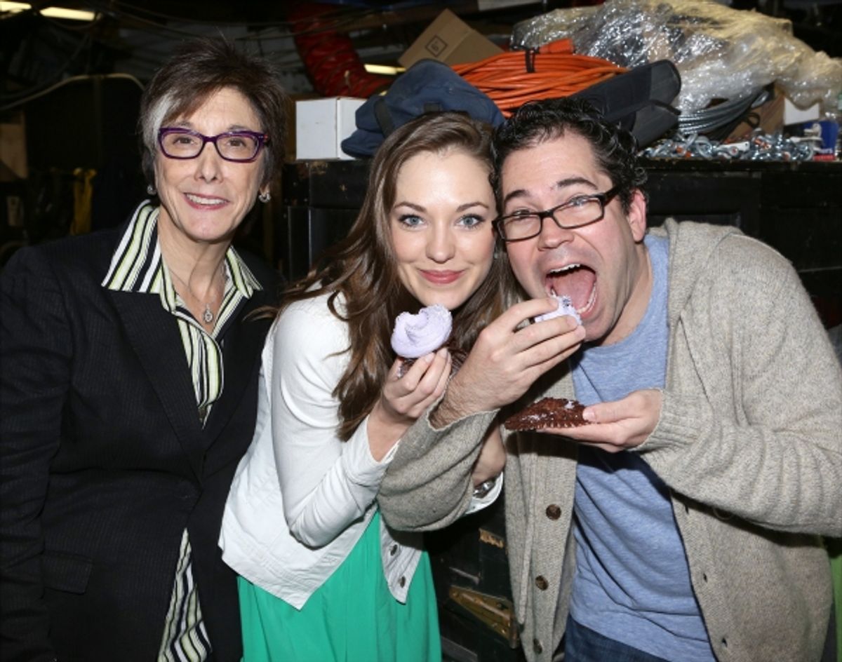 Robyn Goodman, Alumini Laura Osnes and Former musical director Andy Einhorn at 