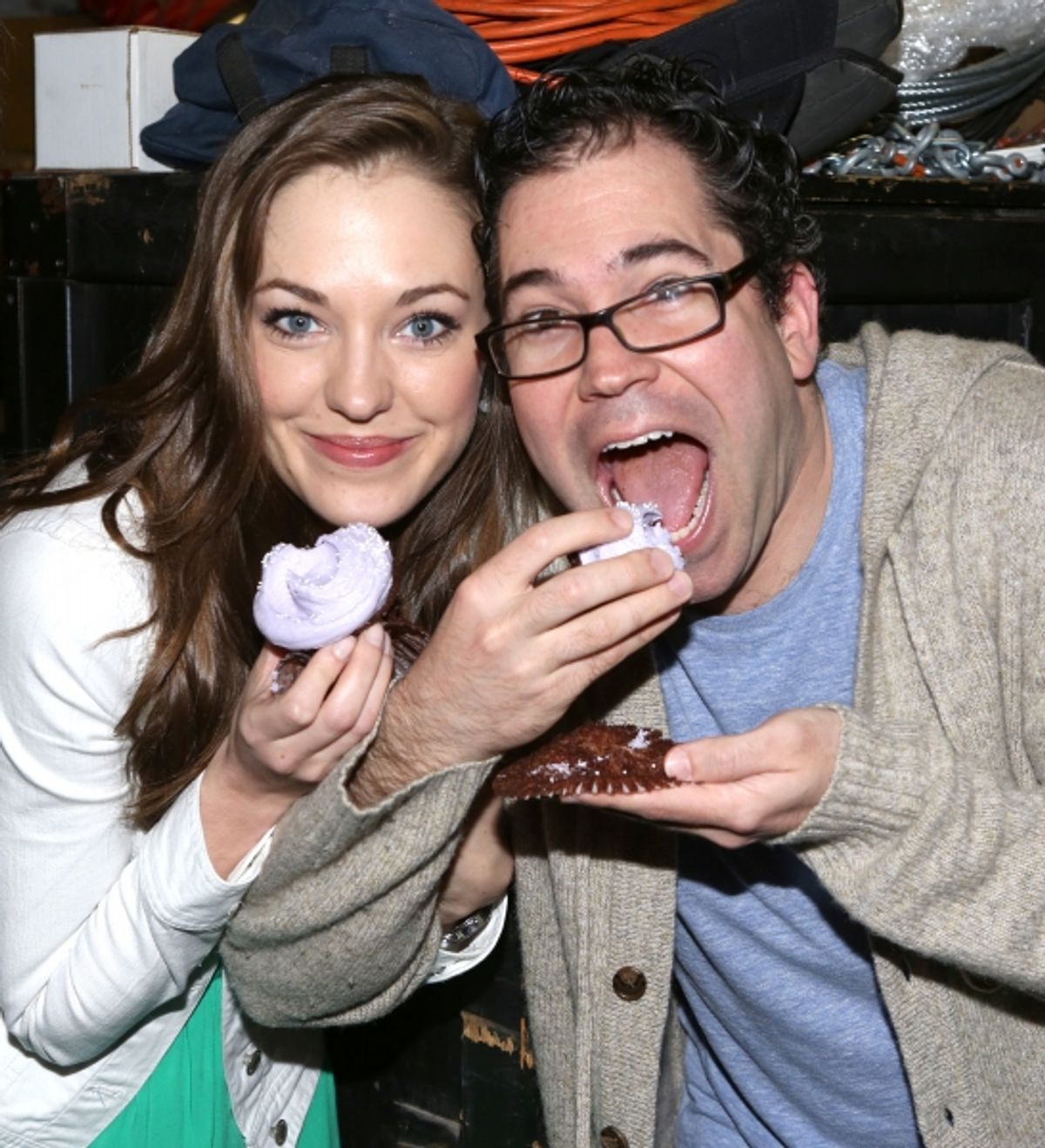 Alumini Laura Osnes and Former musical director Andy Einhorn  at 